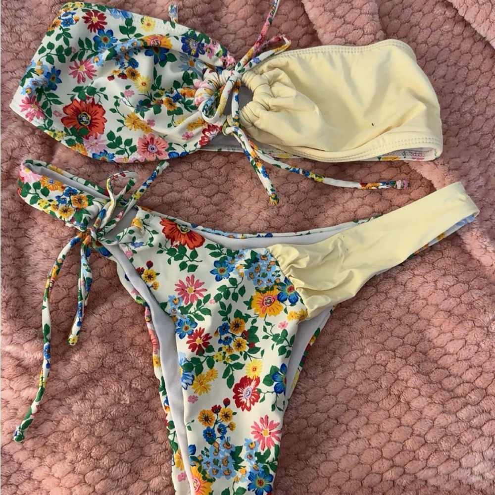 Floral Yellow Bikini Set